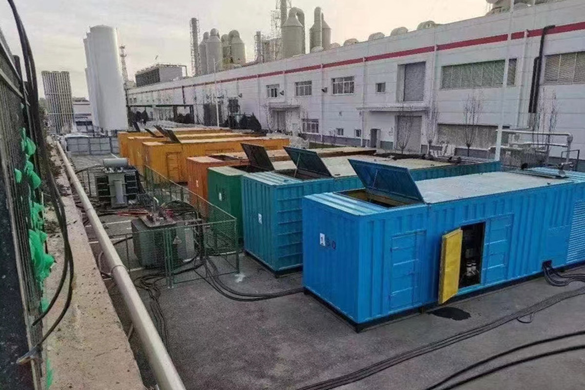 双柏发电机租赁施工现场