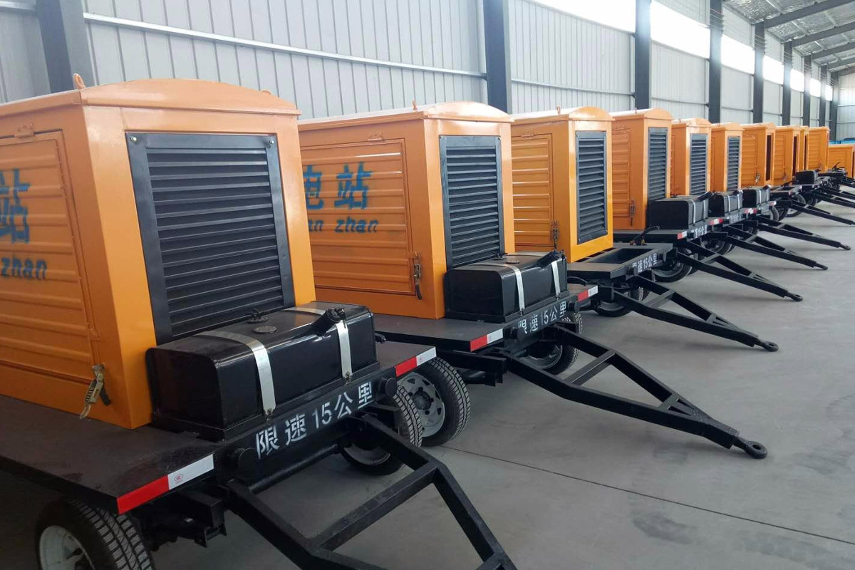 双柏发电机租赁施工现场